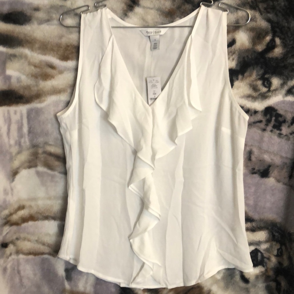 White House Black Market NWT Womens Size S White Blouse